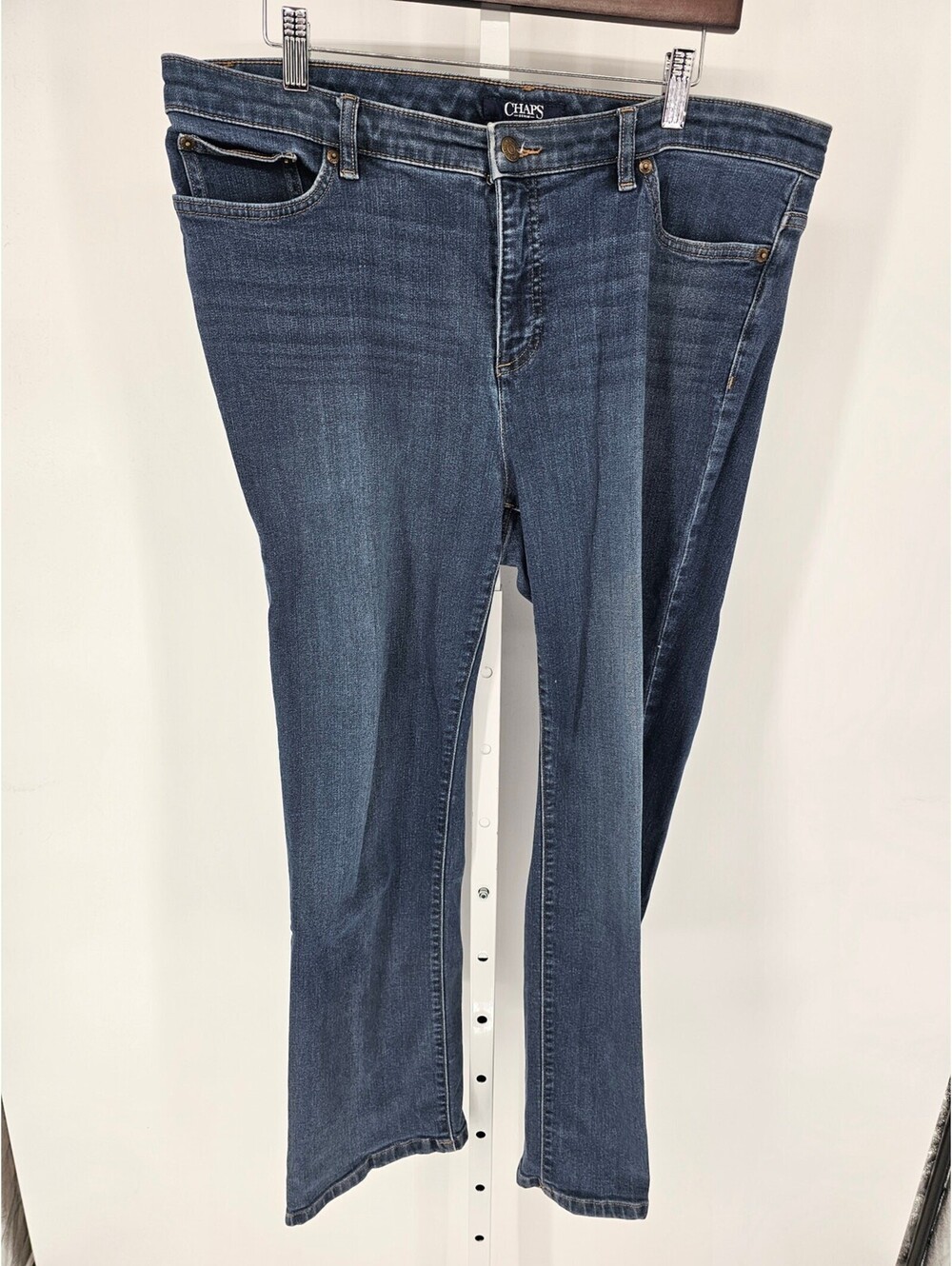Chaps Womens Sz 16 Medium Wash Boot Cut Blue Jeans Mid Rise